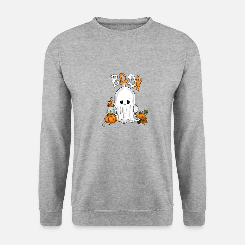 Gespenst - Unisex Pullover - Weißgrau meliert