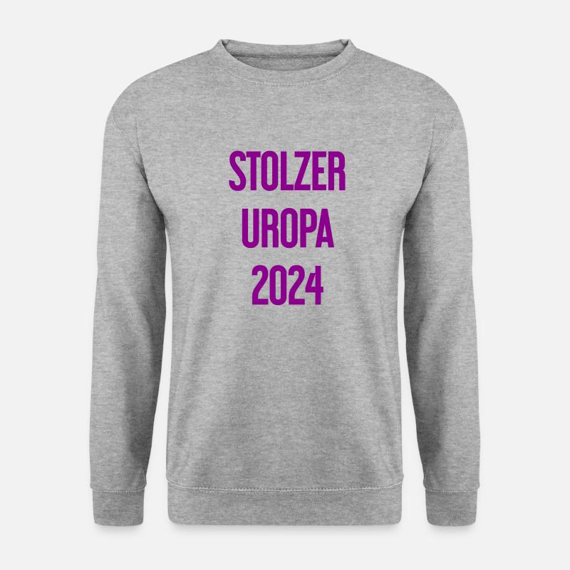 Stolzer Uropa 2024 - Unisex Pullover - Weißgrau meliert