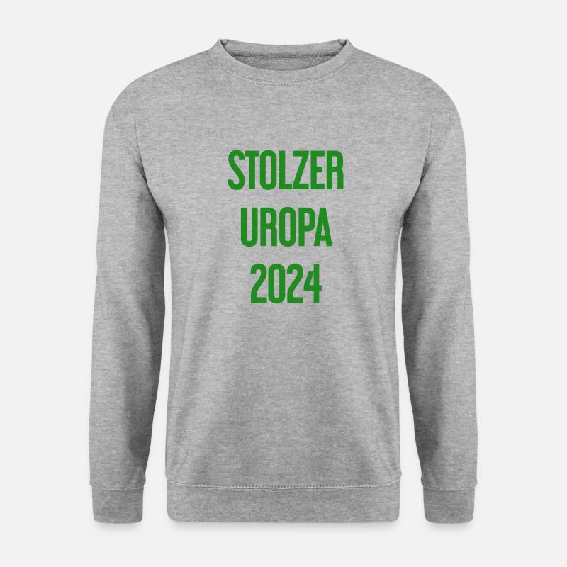 Stolzer Uropa 2024 - Unisex Pullover - Weißgrau meliert