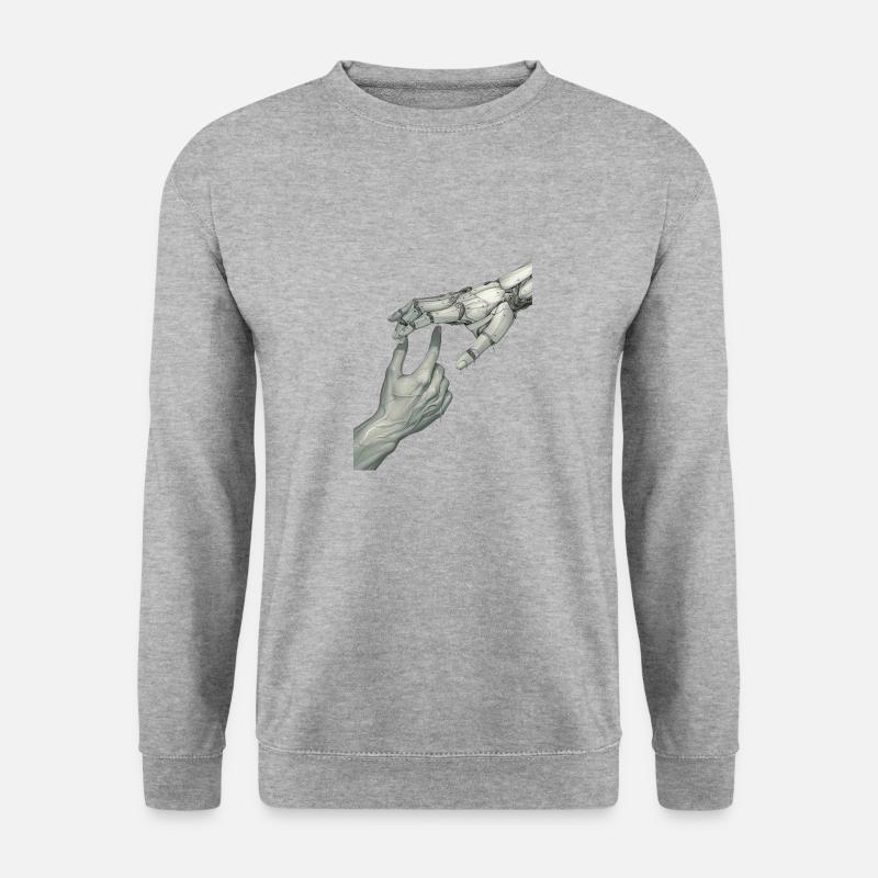 Hände - Unisex Pullover - Weißgrau meliert