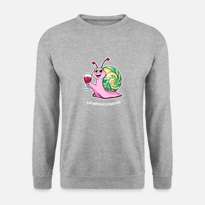 Weinbergschnecke - Unisex Pullover - Weißgrau meliert