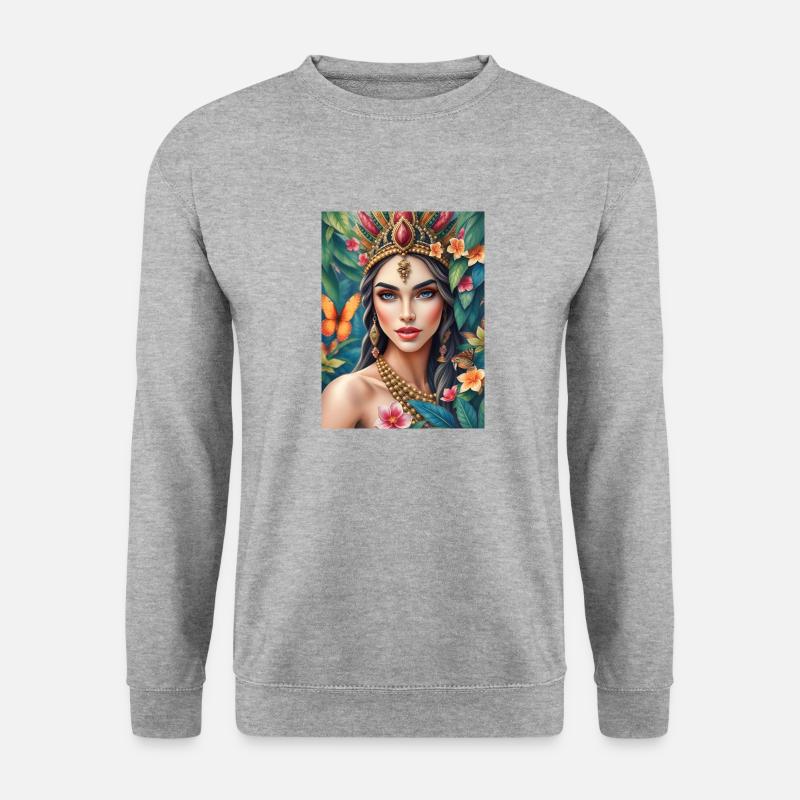 Maya Godess - Unisex Pullover - Weißgrau meliert