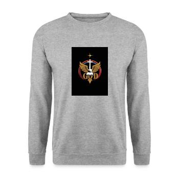 Emblème chrétien - Sweat-shirt Unisexe - gris chiné - Devant - Alina (178cm) & Michal (187cm)