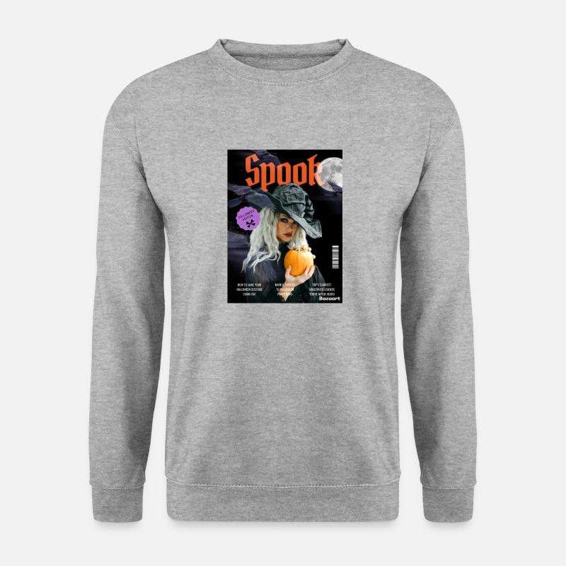 Magazin-Cover SPOOK - Unisex Pullover - Weißgrau meliert