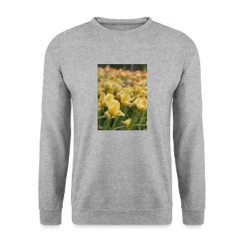 Tulipe Jaune mer - Sweat-shirt Unisexe - gris chiné - Devant - Alina (178cm) & Michal (187cm)