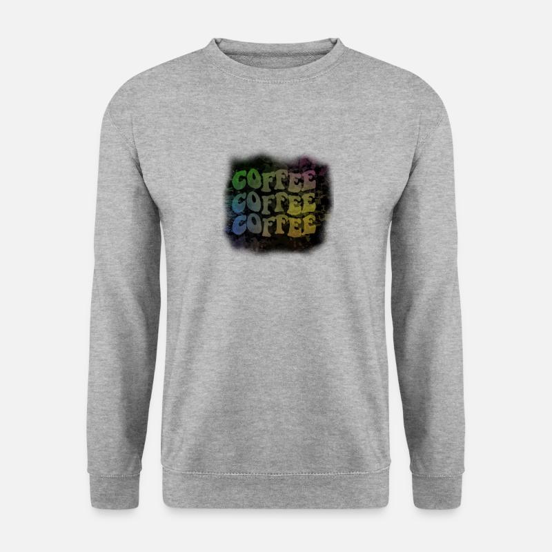 Kaffee - Unisex Pullover - Weißgrau meliert
