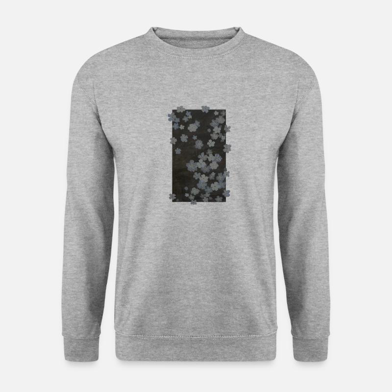 Vergissmeinnicht - Unisex Pullover - Weißgrau meliert