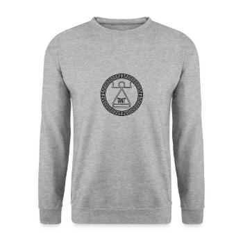 Ancient Carthage Tanit Symbol Carthage Goddess - Unisex Pullover - Weißgrau meliert - Vorne - Alina (178cm) & Michal (187cm)