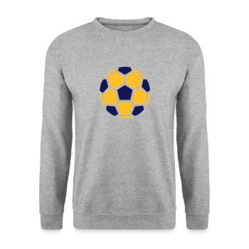 Fußball - Unisex Pullover - Weißgrau meliert - Vorne - Alina (178cm) & Michal (187cm)