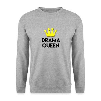 Drama Queen - Unisex Sweatshirt - salt & pepper - Front - Alina (178cm) & Michal (187cm)