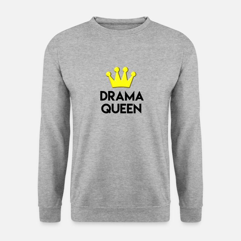 Drama Queen - Unisex Pullover - Weißgrau meliert