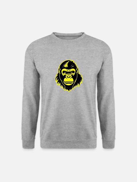 Gorilla Head - Unisex Sweatshirt - salt & pepper
