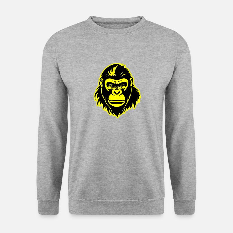 Gorilla Head - Unisex Sweatshirt - salt & pepper