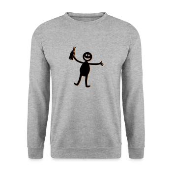 Silhouette de fête de la bière - Sweat-shirt Unisexe - gris chiné - Devant - Alina (178cm) & Michal (187cm)