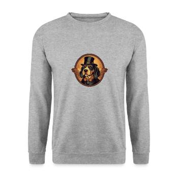 DOG 2 - Unisex Sweatshirt - salt & pepper - Front - Alina (178cm) & Michal (187cm)