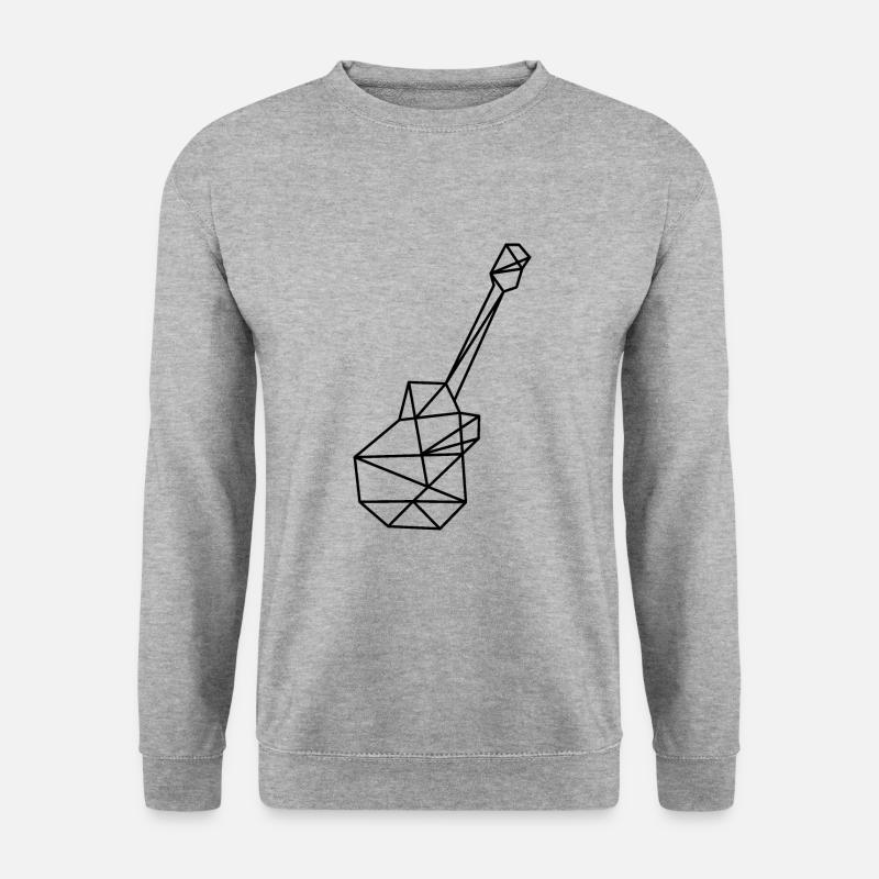 Gitarre - Unisex Pullover - Weißgrau meliert