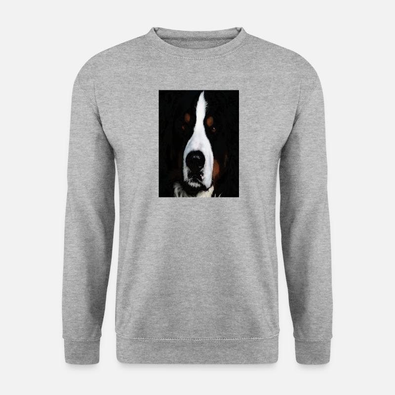 Berner Sennenhund - Unisex Pullover - Weißgrau meliert