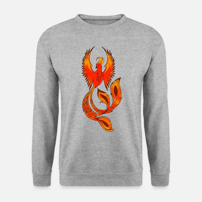 Phönix - Unisex Pullover - Weißgrau meliert