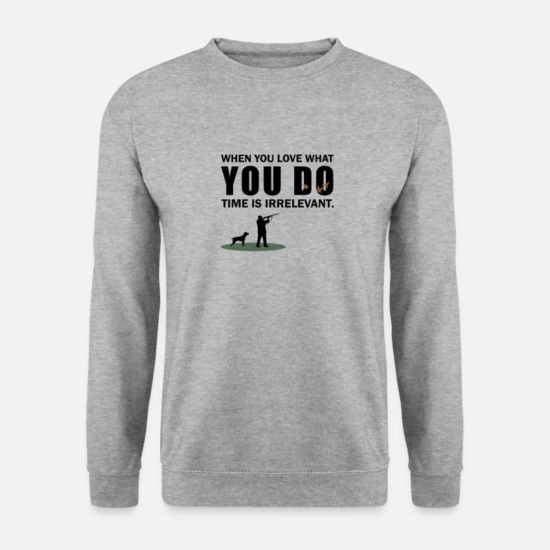 Hunting - Unisex Pullover - Weißgrau meliert