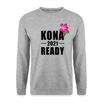 KONA 2021 READY - TRIATHLON HAWAII - Sweat-shirt Unisexe - gris chiné - Devant - Alina (178cm) & Michal (187cm)