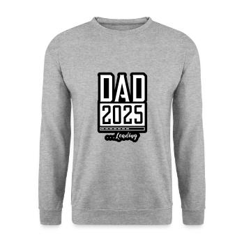 Papa 2025 Chargement Papa - Sweat-shirt Unisexe - gris chiné - Devant - Alina (178cm) & Michal (187cm)