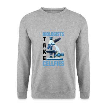 Biologists Take Cellfies 2 - Unisex Pullover - Weißgrau meliert - Vorne - Alina (178cm) & Michal (187cm)