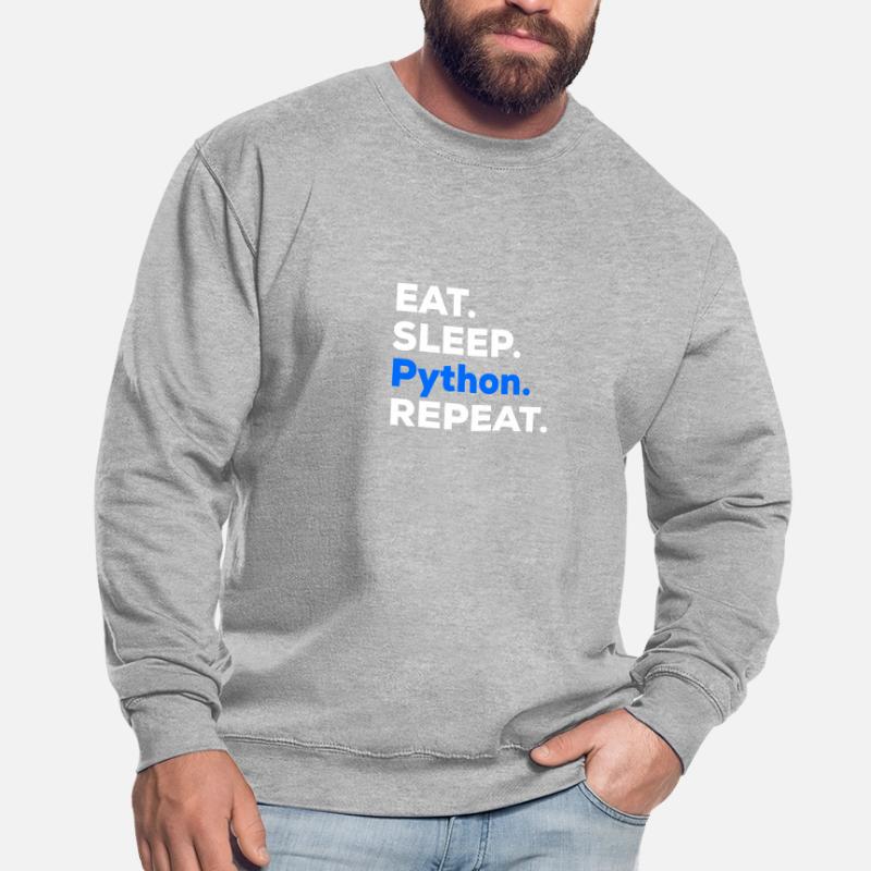 Eat Sleep Python Repeat Sweat-shirt Unisexe