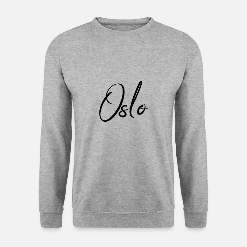 Oslo Norwegen - Unisex Pullover - Weißgrau meliert