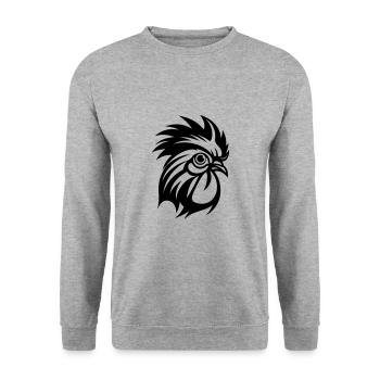 Animal coq - Sweat-shirt Unisexe - gris chiné - Devant - Alina (178cm) & Michal (187cm)