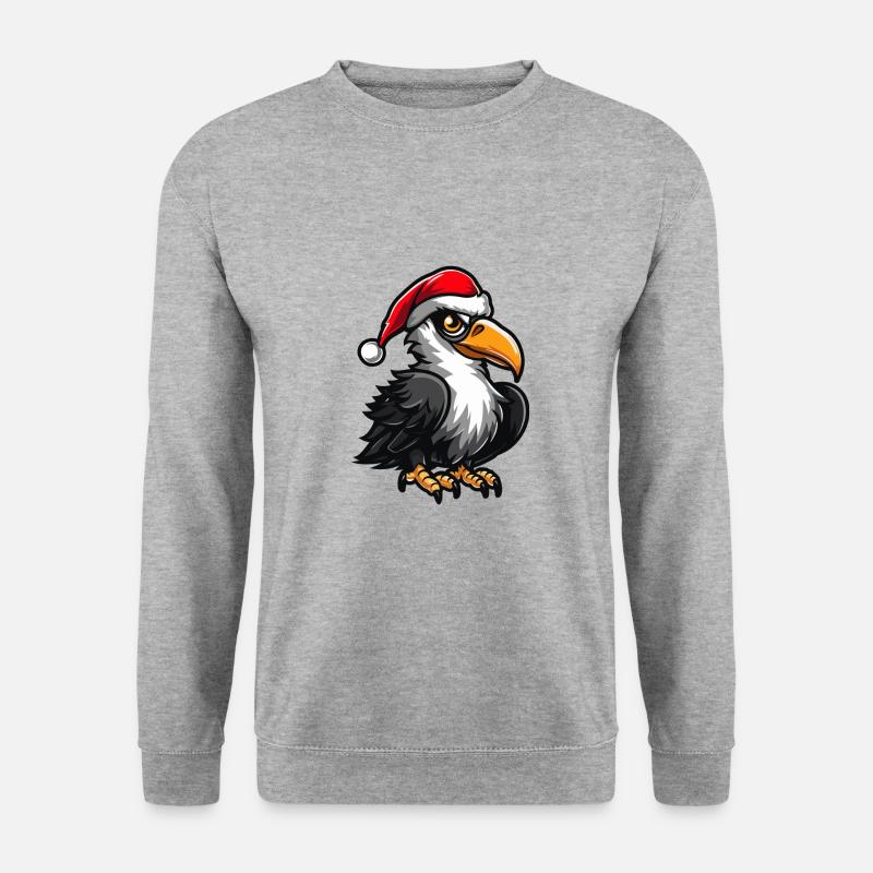 Harpyie Vogel Weihnachten - Unisex Pullover - Weißgrau meliert