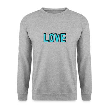 HAPPY FATHER'S DAY. DAD. FATHER'S DAY. FATHER. GOOD - Unisex Sweatshirt - salt & pepper - Front - Alina (178cm) & Michal (187cm)