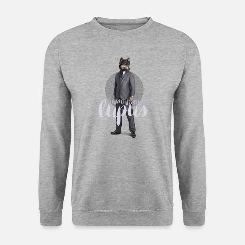 lobo2 - Unisex Pullover - Weißgrau meliert