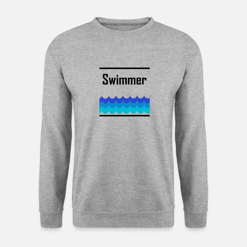 Swimmer - Unisex Pullover - Weißgrau meliert