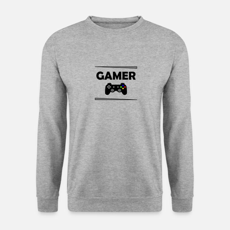 GAMER - Unisex Pullover - Weißgrau meliert