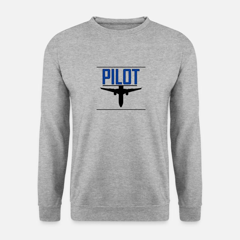 PILOT - Unisex Pullover - Weißgrau meliert