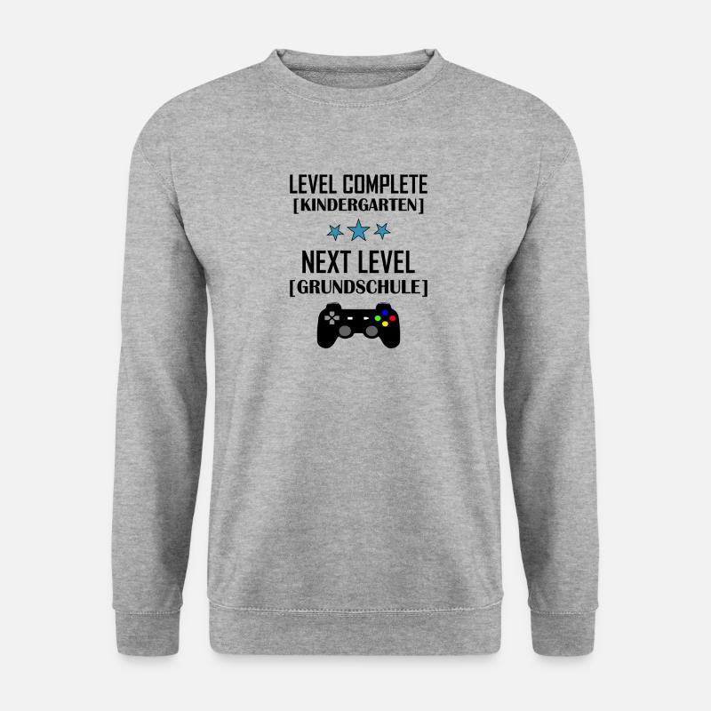 Einschulung - Unisex Pullover - Weißgrau meliert