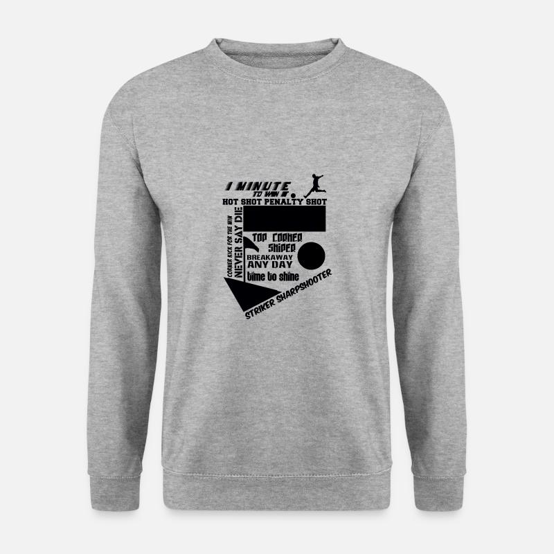 Fußball Liebe - Unisex Pullover - Weißgrau meliert