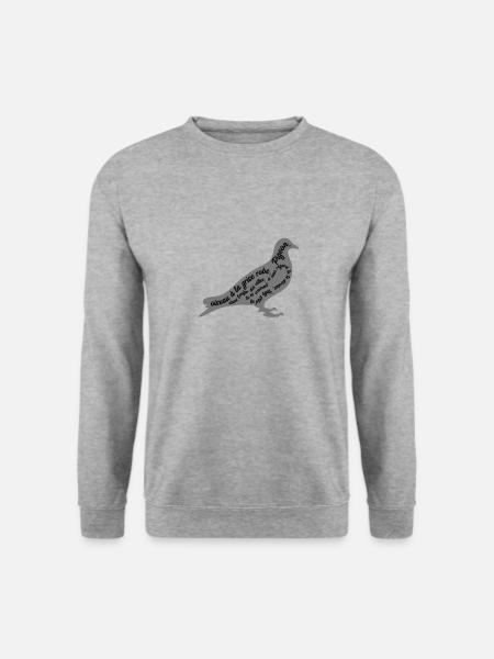 C'est arrivé près de chez vous - Poème Pigeon - Sweat-shirt Unisexe - gris chiné