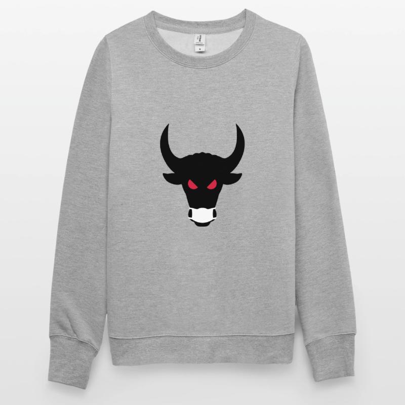 ★ Couleurs de conception modifiables ★ Taureau maléfique avec masque Sweat-shirt Unisexe