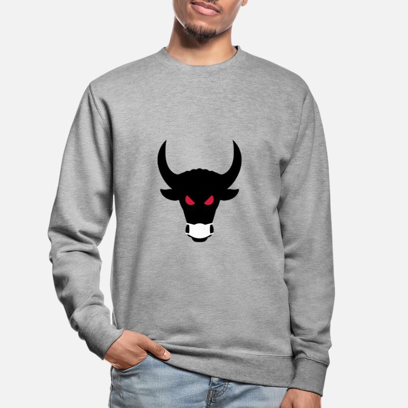 ★ Couleurs de conception modifiables ★ Taureau maléfique avec masque Sweat-shirt Unisexe