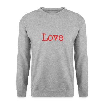 ICH LIEBE DICH. ICH HABE GERADE GEHEIRATET. Junggesellinnenabschied. VALENTINSTAG - Unisex Pullover - Weißgrau meliert - Vorne - Alina (178cm) & Michal (187cm)
