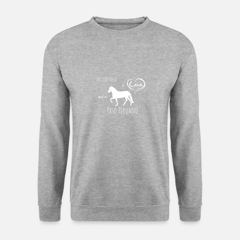 Paso Peruano Love - Unisex Pullover - Weißgrau meliert