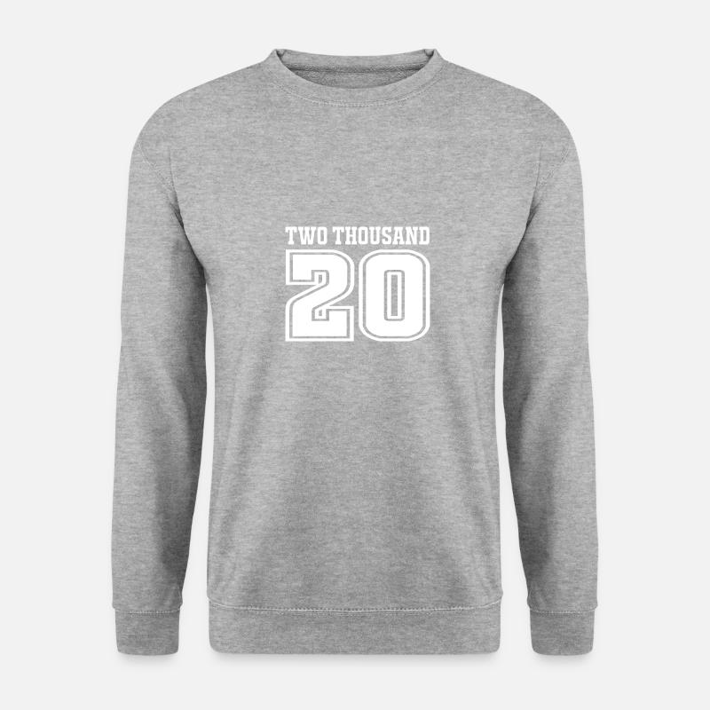 2020 - Unisex Pullover - Weißgrau meliert
