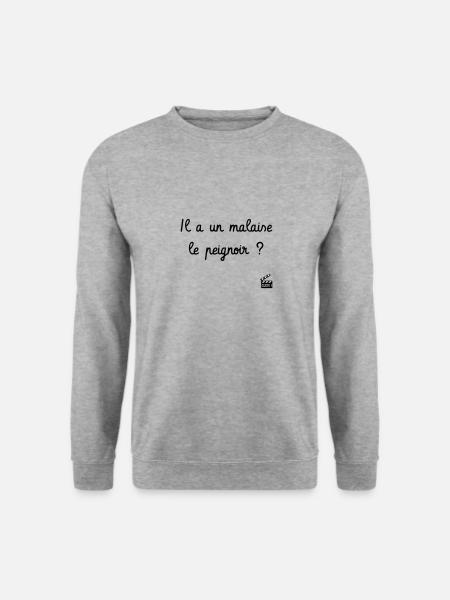 Il a un malaise le peignoir ? Les Bronzés ☀️ Culte - Sweat-shirt Unisexe - gris chiné
