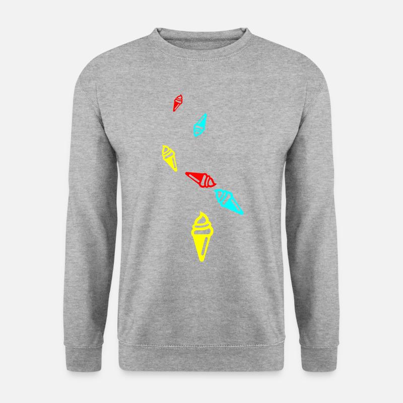 Eis Icon Symbol - Unisex Pullover - Weißgrau meliert