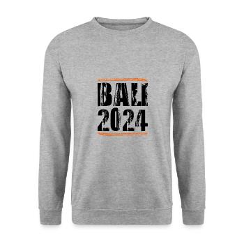 Bali 2024 Saying - Unisex Sweatshirt - salt & pepper - Front - Alina (178cm) & Michal (187cm)