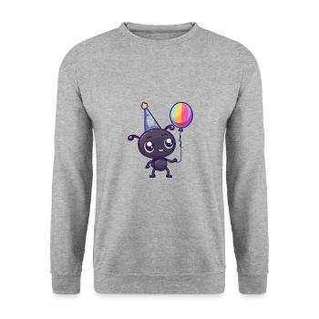 Ant Birthday Comic - Unisex Sweatshirt - salt & pepper - Front - Alina (178cm) & Michal (187cm)