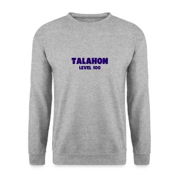 TALAHON Niveau 100, une véritable épreuve Talahon - Sweat-shirt Unisexe - gris chiné - Devant - Alina (178cm) & Michal (187cm)