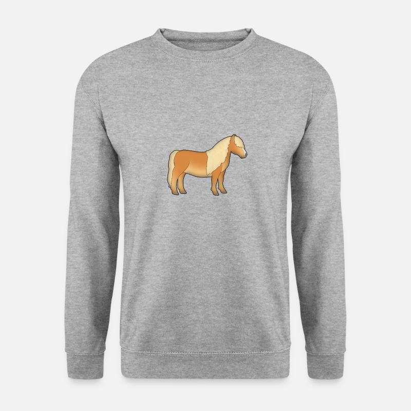 Shetlandpony 1 - Unisex Pullover - Weißgrau meliert