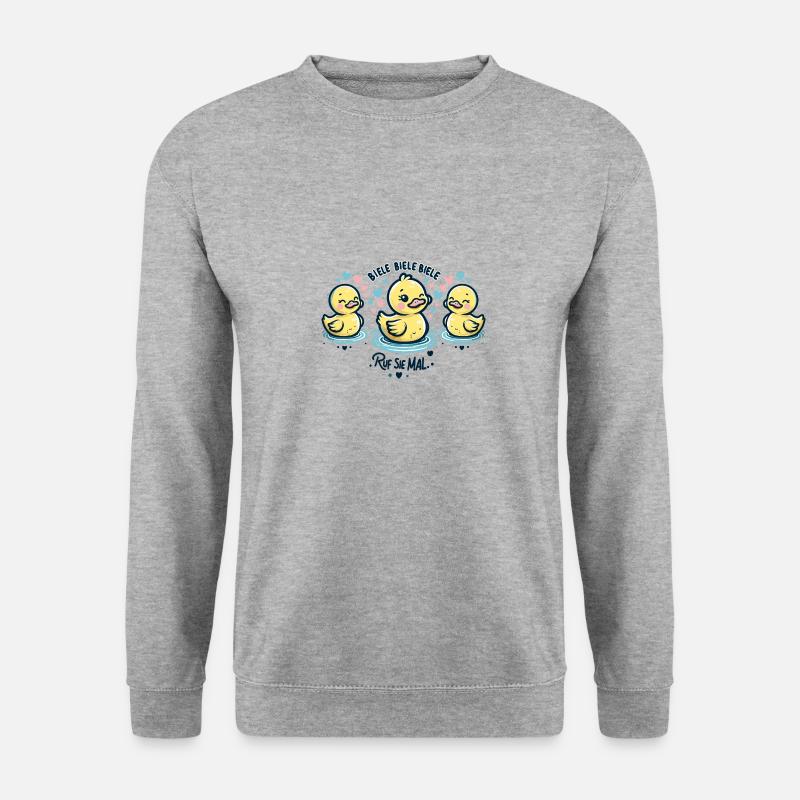 Biele Biele Biele "Ruf sie mal" - Unisex Pullover - Weißgrau meliert